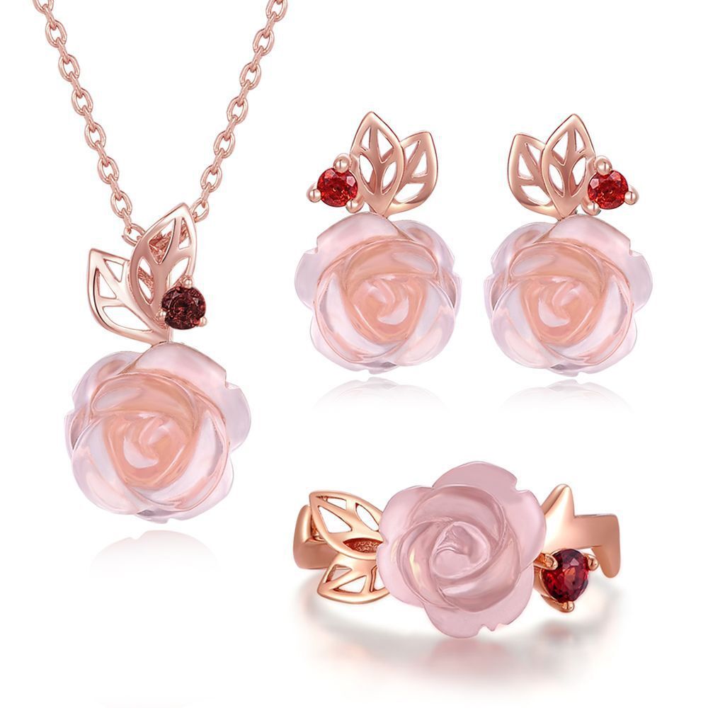 Trang sức đá thạch anh hồng