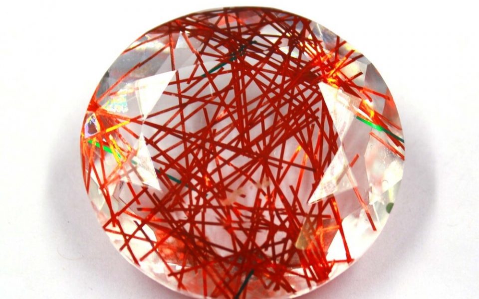 Đá thạch anh tóc đỏ (Red Rutilated Quartz)