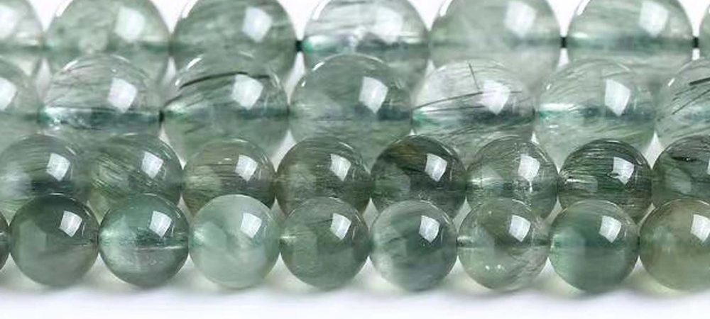Đá thạch anh tóc xanh (Green Rutilated Quartz)