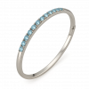 Vòng tay vàng trắng 18K đính đá aquamarine - Image 2