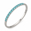 Vòng tay vàng trắng 18K đính đá aquamarine - Image 4