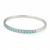 Vòng tay vàng trắng 18K đính đá aquamarine - Image 3
