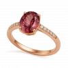 Nhẫn nữ vàng hồng 14K đính đá tourmaline - Image 3