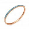 Vòng tay vàng hồng 14K đính đá topaz - Image 3