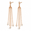 Bông Tai Kim Cương Vàng Hồng 14K Dáng Dài Tua Rua Tinh Tế 0.55ct - Image 3