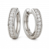 Bông Tai Kim Cương Vàng Trắng 14K Huggie Hoops Nhỏ Xinh 0.3ct - Image 3