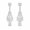 Bông Tai Kim Cương Vàng Trắng 18K Dáng Dài Chandelier Quý Phái 1.2ct - Image 3