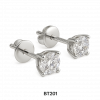 Bông Tai Kim Cương Vàng Trắng 18K Kiểu Nụ 0.3ct Mỗi Bên Tinh Khiết - Image 2