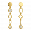 Bông Tai Kim Cương Vàng Vàng 14K Dáng Thả Dài Hình Học Hiện Đại 0.6ct - Image 2