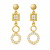 Bông Tai Kim Cương Vàng Vàng 14K Dáng Thả Dài Hình Học Hiện Đại 0.6ct - Image 4