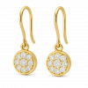Bông Tai Kim Cương Vàng Vàng 14K Dáng Treo Móc Câu An Toàn 0.44ct - Image 2