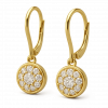 Bông Tai Kim Cương Vàng Vàng 14K Dáng Treo Móc Câu An Toàn 0.44ct - Image 3