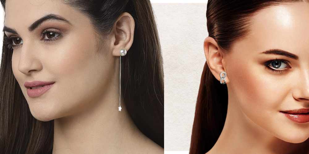 Bông tai bạch kim là loại trang sức được chế tác từ bạch kim