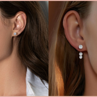 Bông tai đinh tán Moissanite đang trở thành lựa chọn hàng đầu thay thế kim cương truyền thống