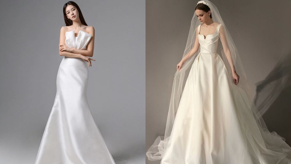 Các kiểu dáng váy cưới satin đẹp tinh tế trong ngày cưới