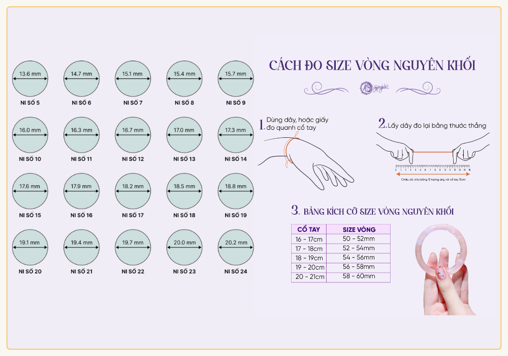 Các phương pháp đo ni vòng tay phổ biến
