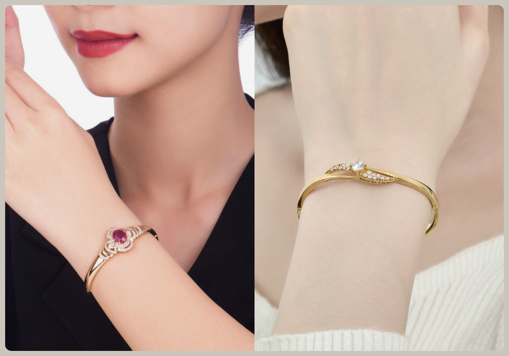 Kinh nghiệm chọn vòng tay nữ vàng 18K phù hợp